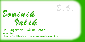 dominik valik business card