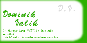 dominik valik business card